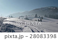 Pan View of Mountain Ridge and Snow Covered 28083398