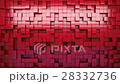 3D rendering. Red extruded cubes. Abstract 28332736