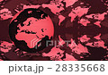Earth globe rotated on a red background 28335668