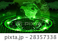 Earth rotated on a green loop 28357338