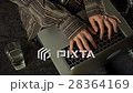Close up of female hands using laptop sitting down 28364169