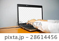 Woman Typing On a Laptop Computer With an Alpha 28614456