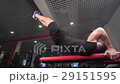 Sporty young man practicing abdominal, rock press  29151595