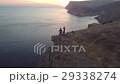 Aerial of sunset sunrise in mountain, sea coast 29338274