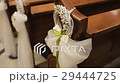 Wedding wreath on the church bench at the wedding 29444725
