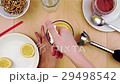 Cleaning blender jar from cheese while making a 29498542