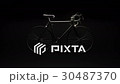 Bicycle on the black wall 30487370