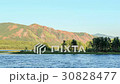 Sunset, Spring flood in the river Yenisei. 30828477