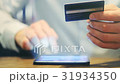 Man buying online with Tablet PC pad with credit 31934350