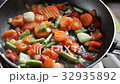 Fried vegetables in a frying pan 32935892