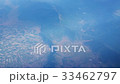 View from the airplane window. Flight over Italy 33462797
