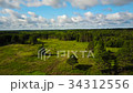 Panoramic summer landscape, forest. Aerial view 34312556