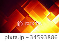 Fiery squares abstract motion background 34593886