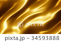 Golden wavy silk motion background seamless loop 34593888