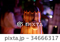 Decorated layer cake at a wedding reception 34666317