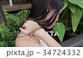 woman with shoulder or neck pain, stiffness 34724332