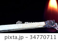 Matches burning wood into ashes in wide shot. 34770711