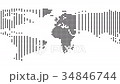 World map from circle, alpha channel. 3d render 34846744