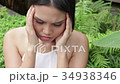 woman with headache, migraine, stress, insomnia 34938346