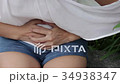 menstruation pain or stomach ache, closeup HD 34938347