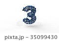 3d morphing number particles countdown 35099430