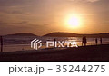 Time lapse Evening Happy time at beach, Thailand 35244275
