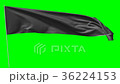 Long black flag, animation with green scree 36224153