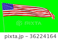 Long national flag of USA, animation, green screen 36224164