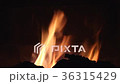 Close-up of burning firewood in a home fireplace 36315429
