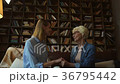 Happy elderly mother and her daughter having a 36795442