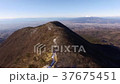 赤城　鍋割山を歩く登山者　空撮 37675451