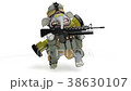 Elephant infantryman walks animation. 38630107