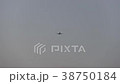 Airplane flying in Hakata Bay 38750184