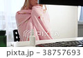 Sick Woman lying on her sofa at home. Flu. Woman 38757693
