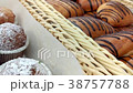 Close up shot of display cakes in a confectioner 38757788