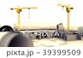 3d animation of cranes and building construction 39399509