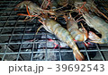 Grilled seafood on the charcoal stove. 39692543