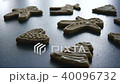 Female hand is placing the cookie on the table, closeup FullHD color graded 40096732