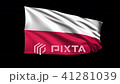 Seamless looping Republic of Poland flag waving in 41281039