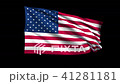 Seamless looping USA flag slowly waving in the win 41281181