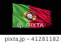 Seamless looping Portuguese Republic flag waving i 41281182