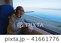 Sweet, Lonely Girl Goes to Work in an Empty Train in the Early Morning 41661776