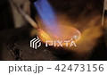 Melting of silver by a blowtorch 42473156