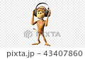 3D Animation Monkey Dancing in Headphones with Alp 43407860