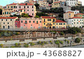 Aerial: flying around Cervo medieval town on the m 43688827