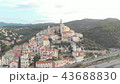 Aerial: flying around Cervo medieval town on the m 43688830