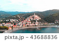 Aerial: flying around Cervo medieval town on the m 43688836
