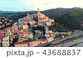 Aerial: flying around Cervo medieval town on the m 43688837