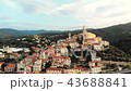 Aerial: flying around Cervo medieval town on the m 43688841