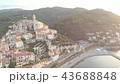 Aerial: flying around Cervo medieval town on the m 43688848